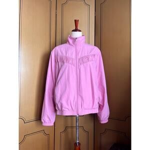 Vintage zipped blouson in pink, sporty style size L